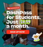 DashPass for Students plus 25% off