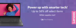 Power up with smarter tech! Up to 58% off @ Lenovo